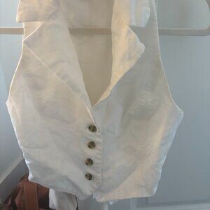 Zara Buttoned Collared Tank Top